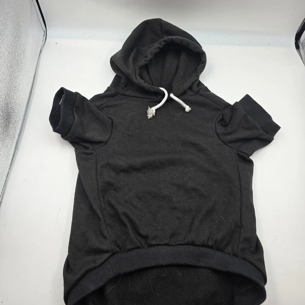 Expawlorer Dog‎ Hoodie Black Bad To The Bone Skull Crossbones Pet Sweatshirt L3
